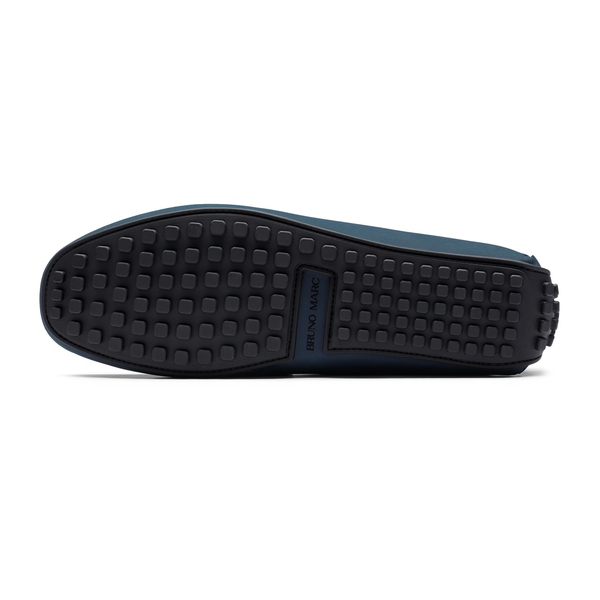 Men's Classic Moc Toe Suede Penny Loafers - DARK BLUE - 3